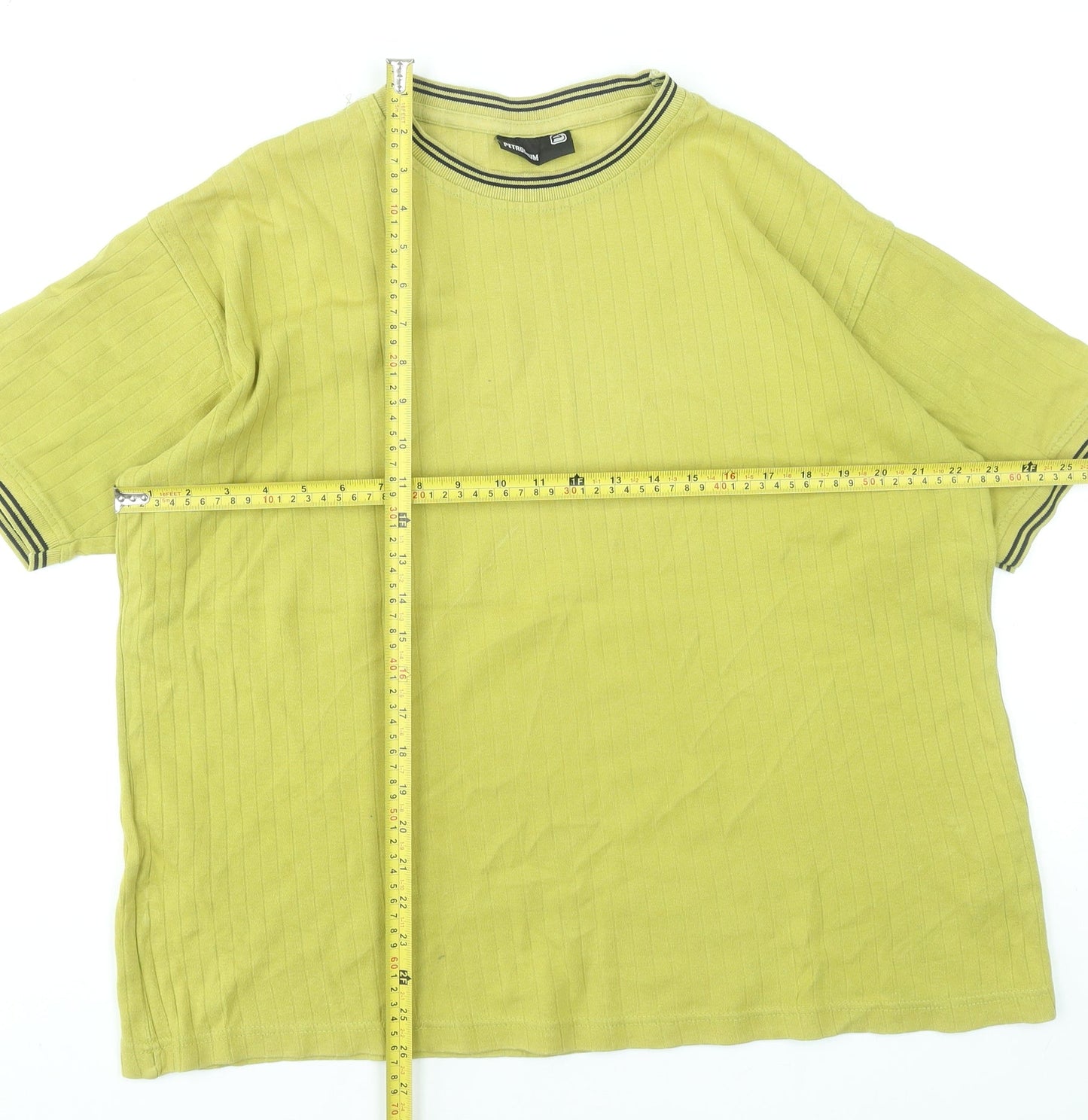 Petroleum Men's Green Cotton Crew Neck Short Sleeve T-Shirt Size L