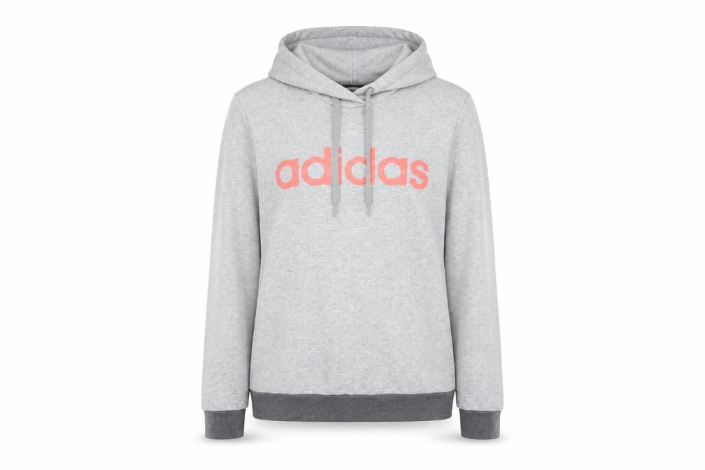 Adidas Women’s Grey Full Zip Hoodie L 16-18 Cotton Blend
