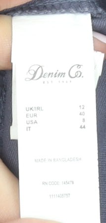 Denim Co. Women's Grey Skinny Stretch Jeans Size 12 Slim Fit