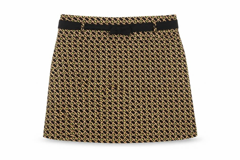 Vila Joy Women Multicoloured XL A-Line Knee Length Geometric Skirt