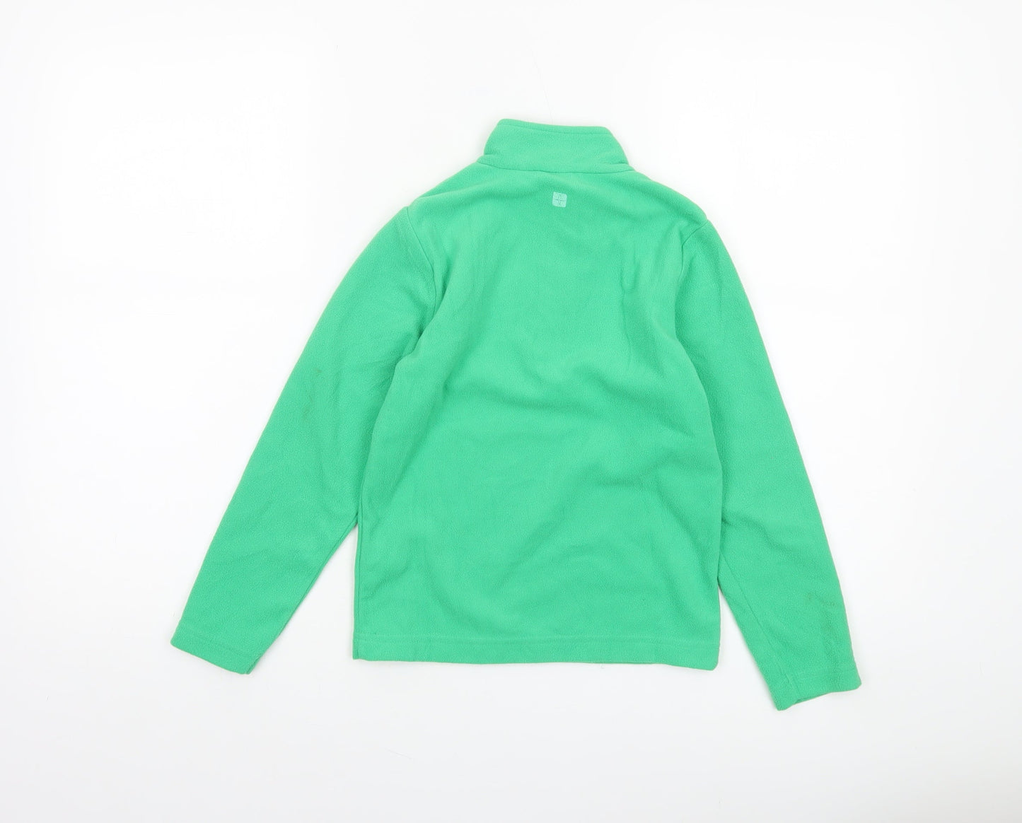 Mountain Warehouse Boys Green 7-8 Years Fleece 1/4 Zip Pullover Sweatshirt