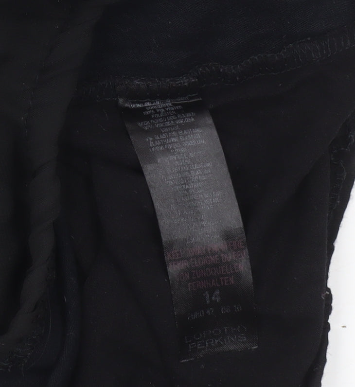 Dorothy Perkins Women's Black Sleeveless Chiffon Lace Blouse Size 14