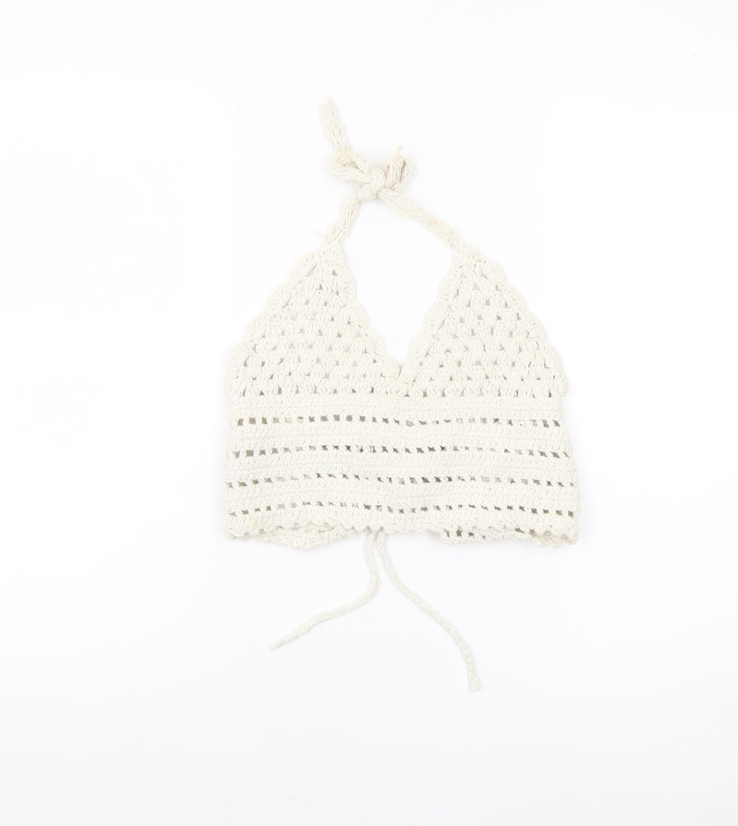 ASOS Design Women’s Ivory Crochet Halter Camisole Top XS