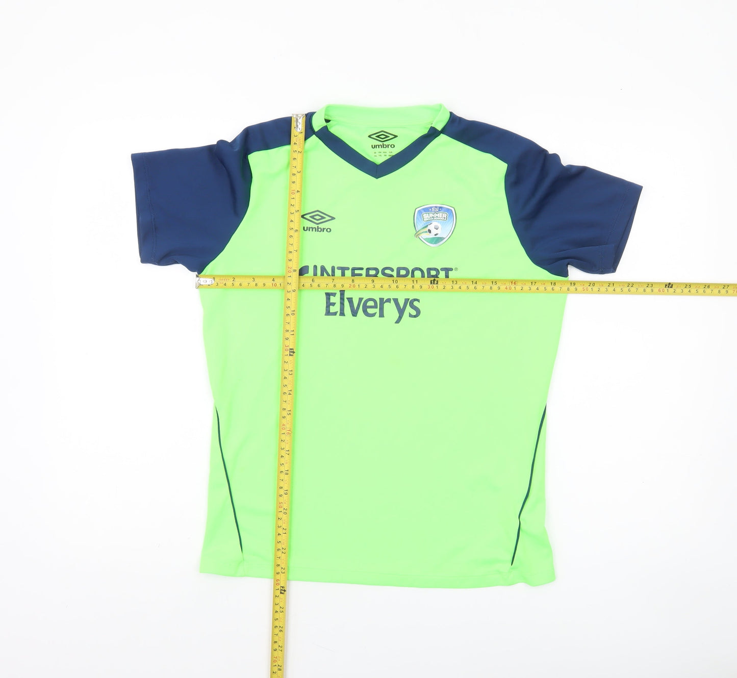 Umbro Boys Green Football Training T-Shirt 13-14 Years Sports Jersey