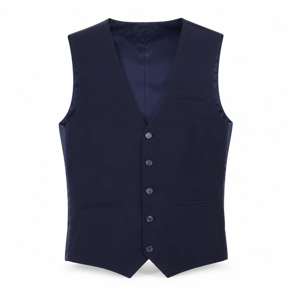 Benetti Men’s Blue 38 Tailored Fit Formal Waistcoat