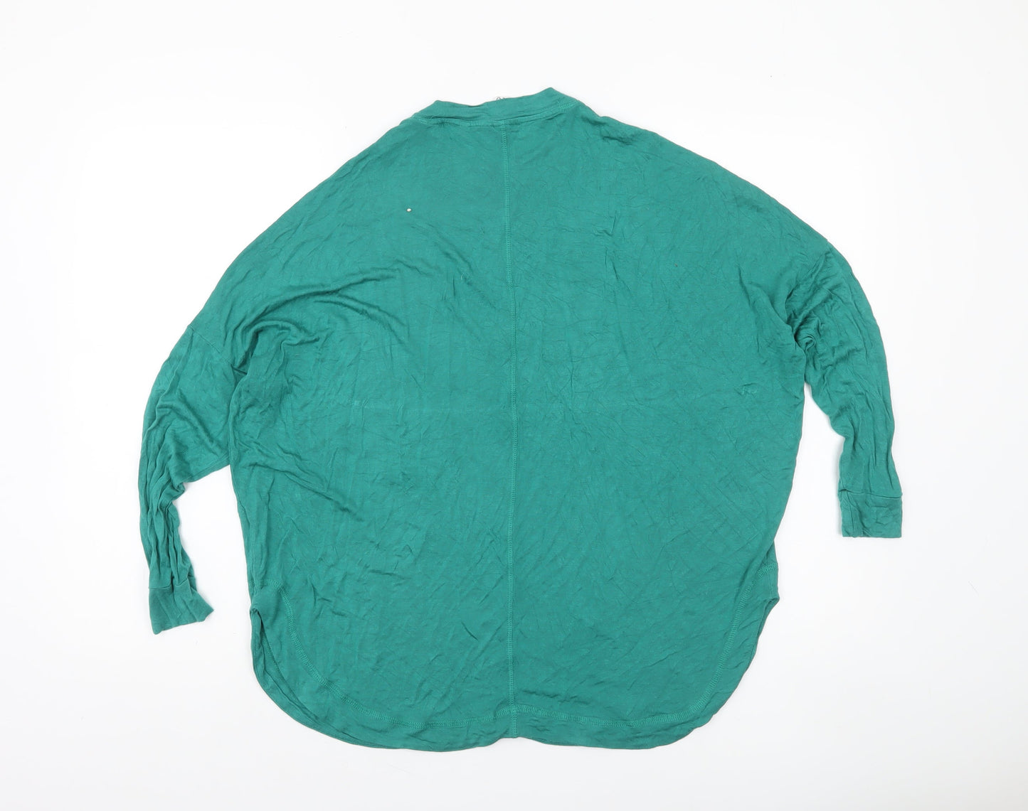 AND/OR Women’s Green Relaxed Fit Long Sleeve Viscose T-Shirt Size 16