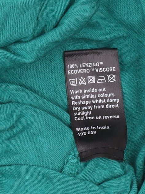 AND/OR Women’s Green Relaxed Fit Long Sleeve Viscose T-Shirt Size 16