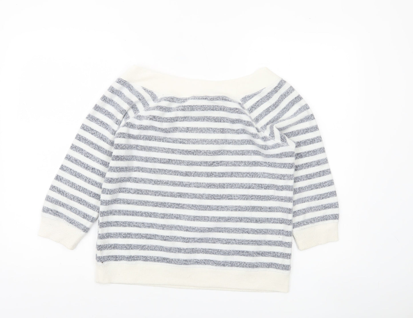 New Look Pembridge & Rose Blue White Striped Boat Neck Sweatshirt Size 10