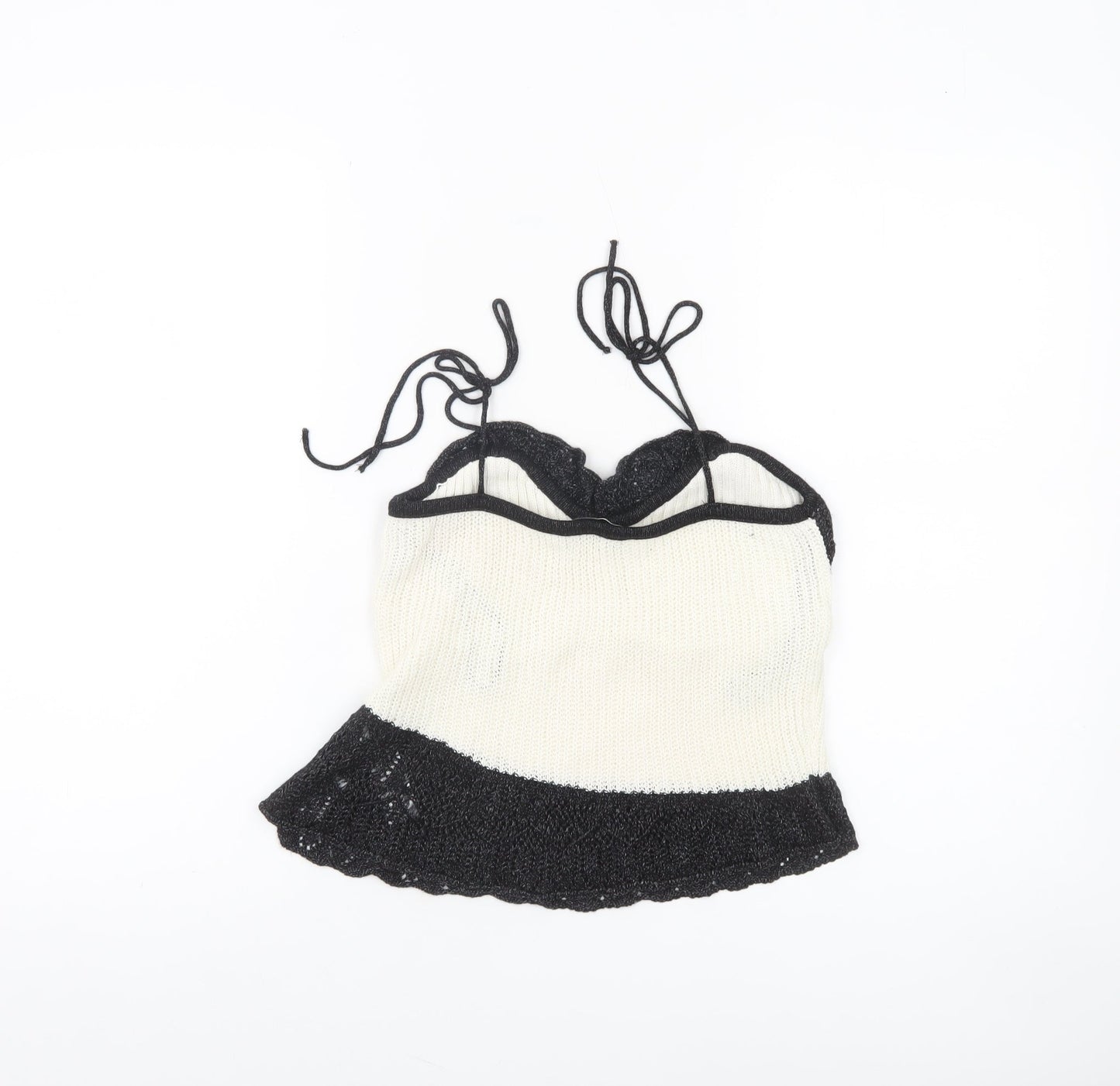 Zara Women’s Multicoloured Knit Ruffle Camisole Top Size 12