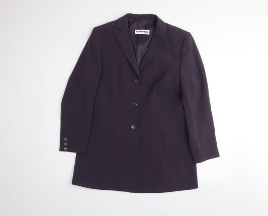 Gerry Weber Women's Purple Size 12 Classic Single-Breasted Blazer