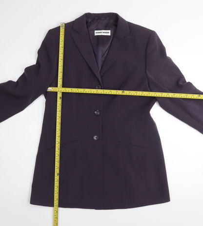 Gerry Weber Women's Purple Size 12 Classic Single-Breasted Blazer