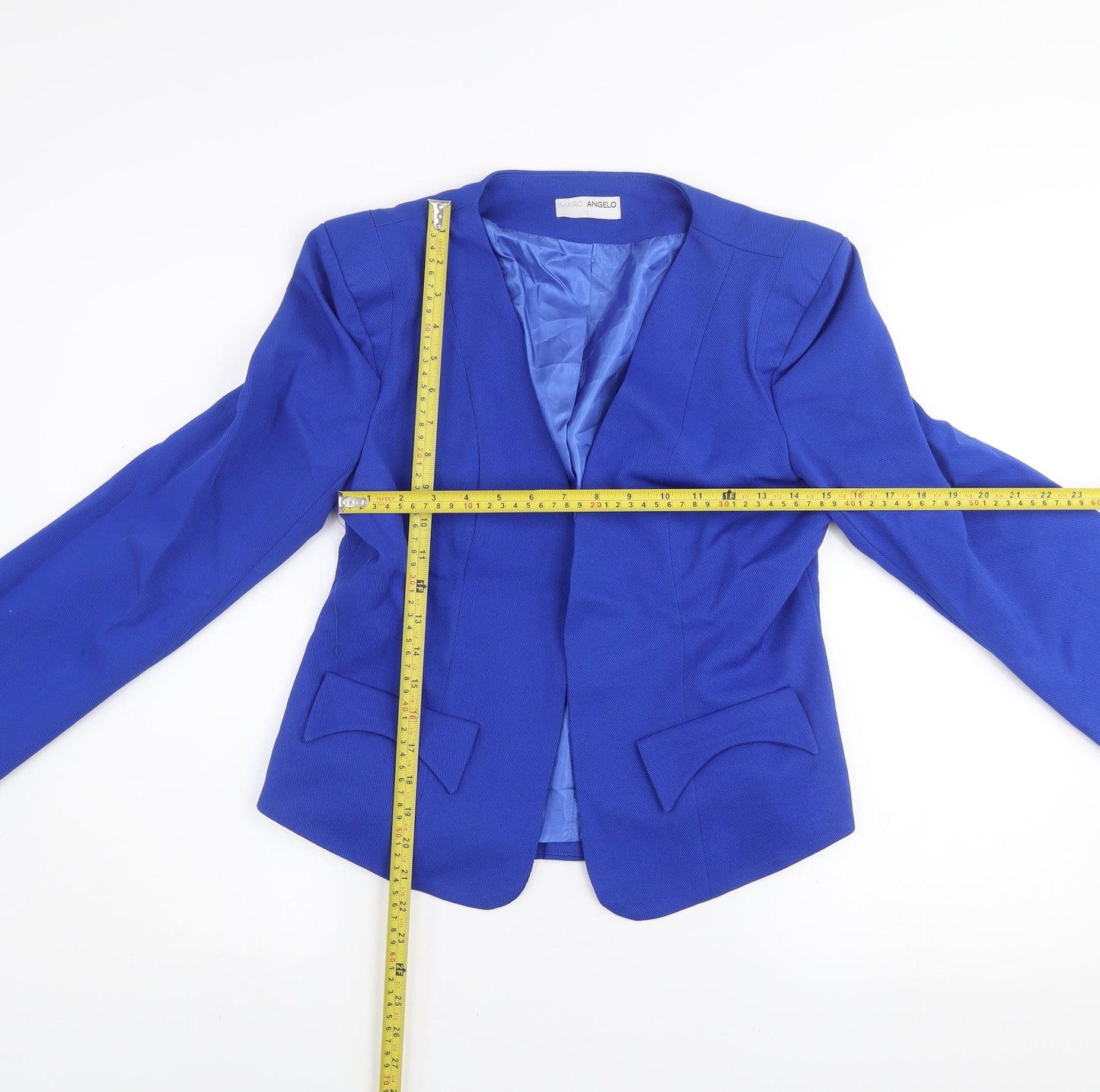 Marc Angelo Women's Blue Size 12 Blazer Jacket Smart Casual