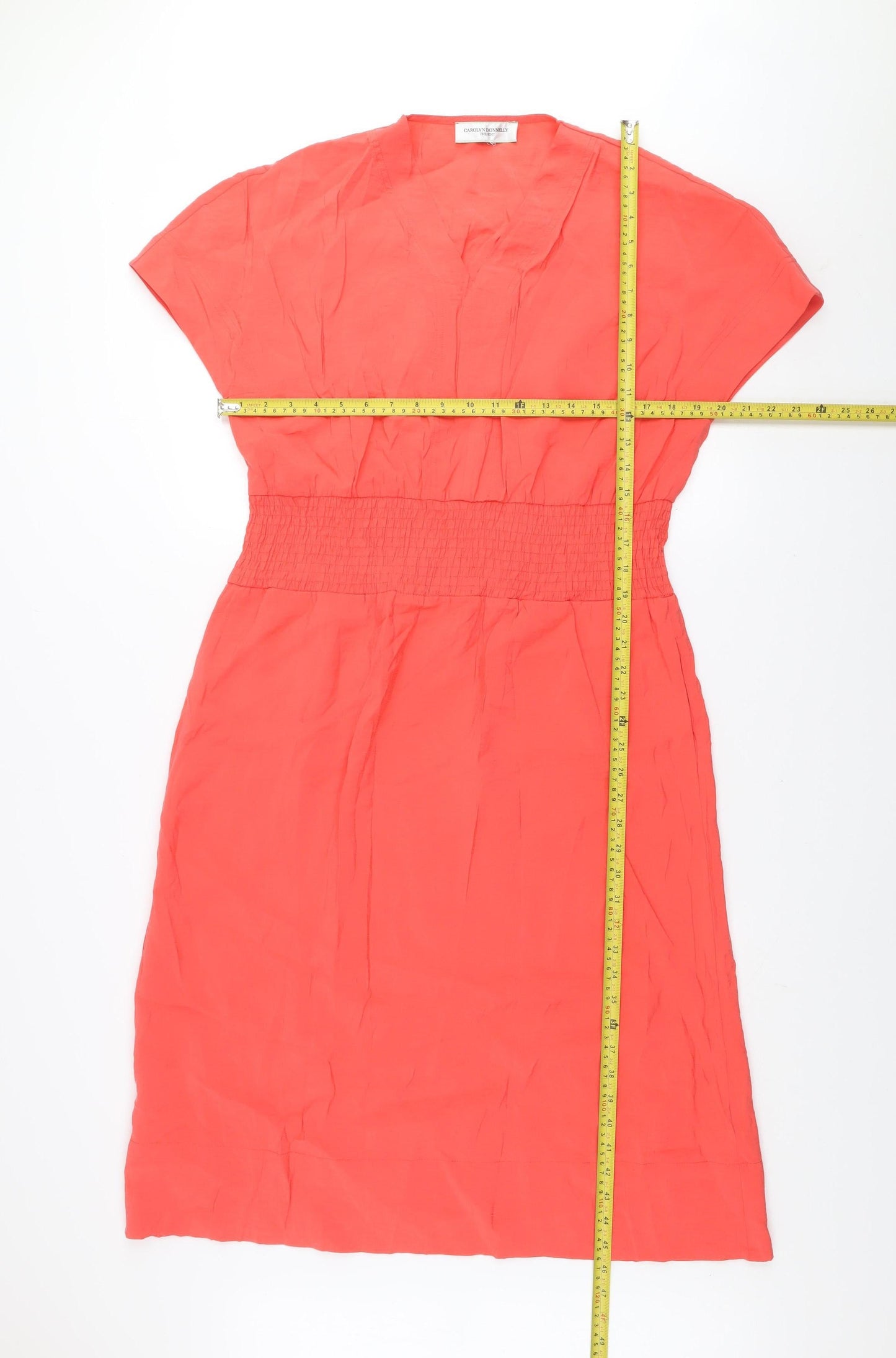 Carolyn Donnelly The Edit Women's Orange Short Sleeve Shift Dress Size S