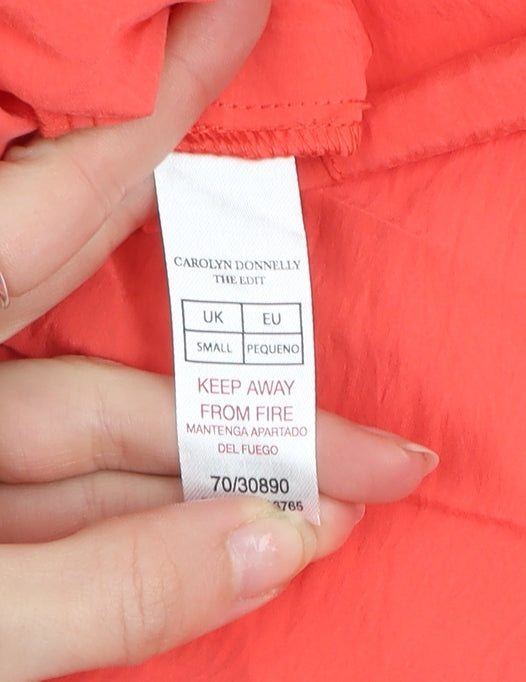 Carolyn Donnelly The Edit Women's Orange Short Sleeve Shift Dress Size S