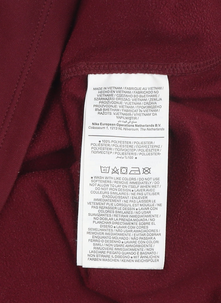 Nike Men's Red 1/4 Zip Dri-FIT Athletic Sweatshirt M