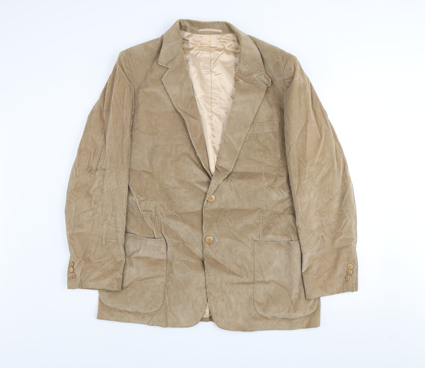 Sears Men’s Beige Corduroy 42R Classic Two-Button Blazer Jacket