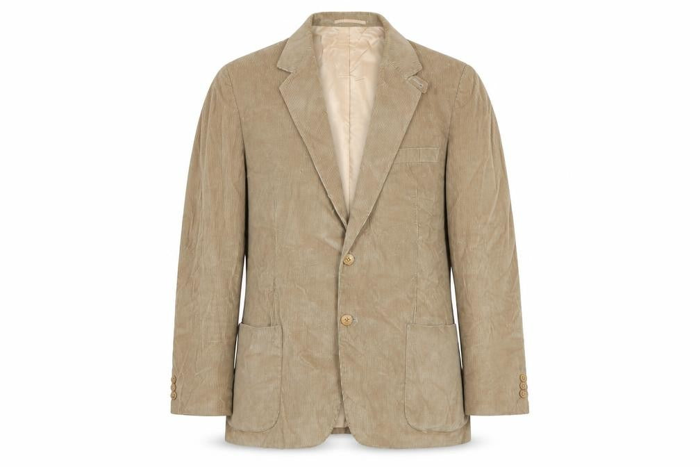 Sears Men’s Beige Corduroy 42R Classic Two-Button Blazer Jacket