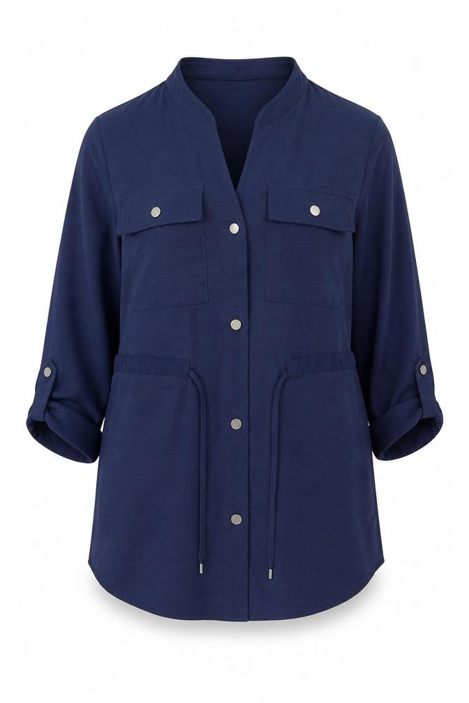 Dunnes Women Blue Shirt Dress S Lightweight Long Sleeve