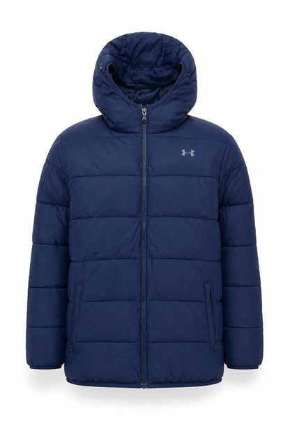 Under Armour Boys Blue Hooded Puffer Jacket 14 Years Winter Coat