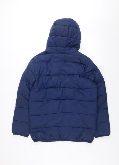 Under Armour Boys Blue Hooded Puffer Jacket 14 Years Winter Coat