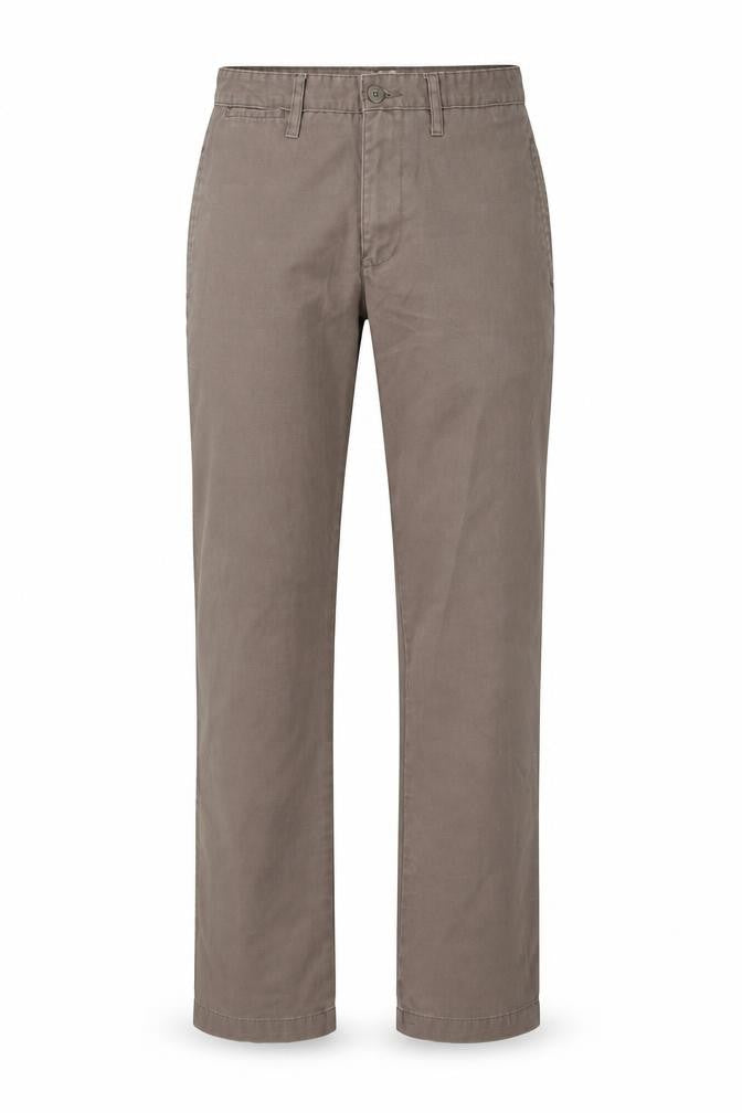 Oakridge Men’s Brown Classic Fit Flat Front Chino Trousers Size 28