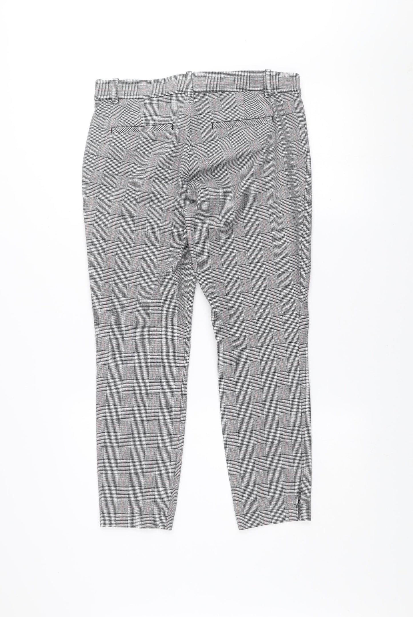 GAP Women's Grey Check Skinny Ankle Trousers Size 12