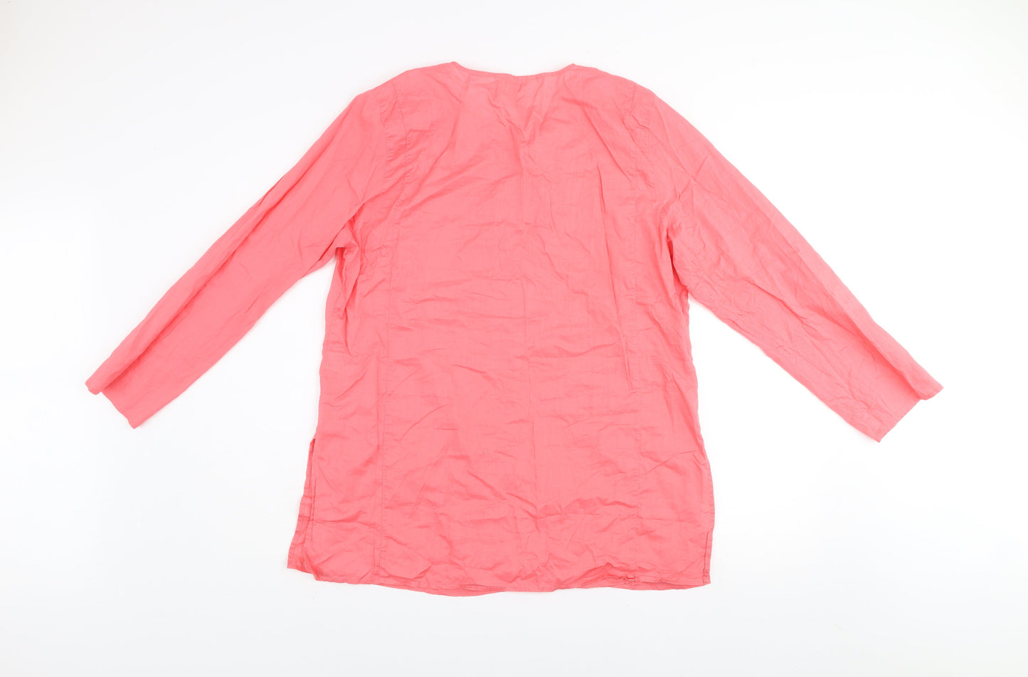 Marks and Spencer Women's Pink Embroidered Tunic Blouse UK 16