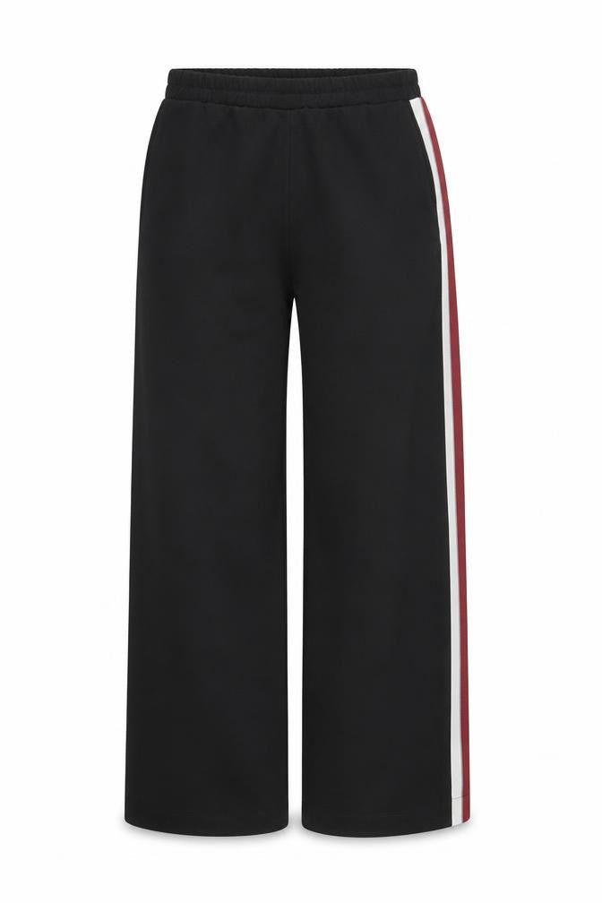 Gallery Women Black UK 12 Elastic Waist Straight Trousers