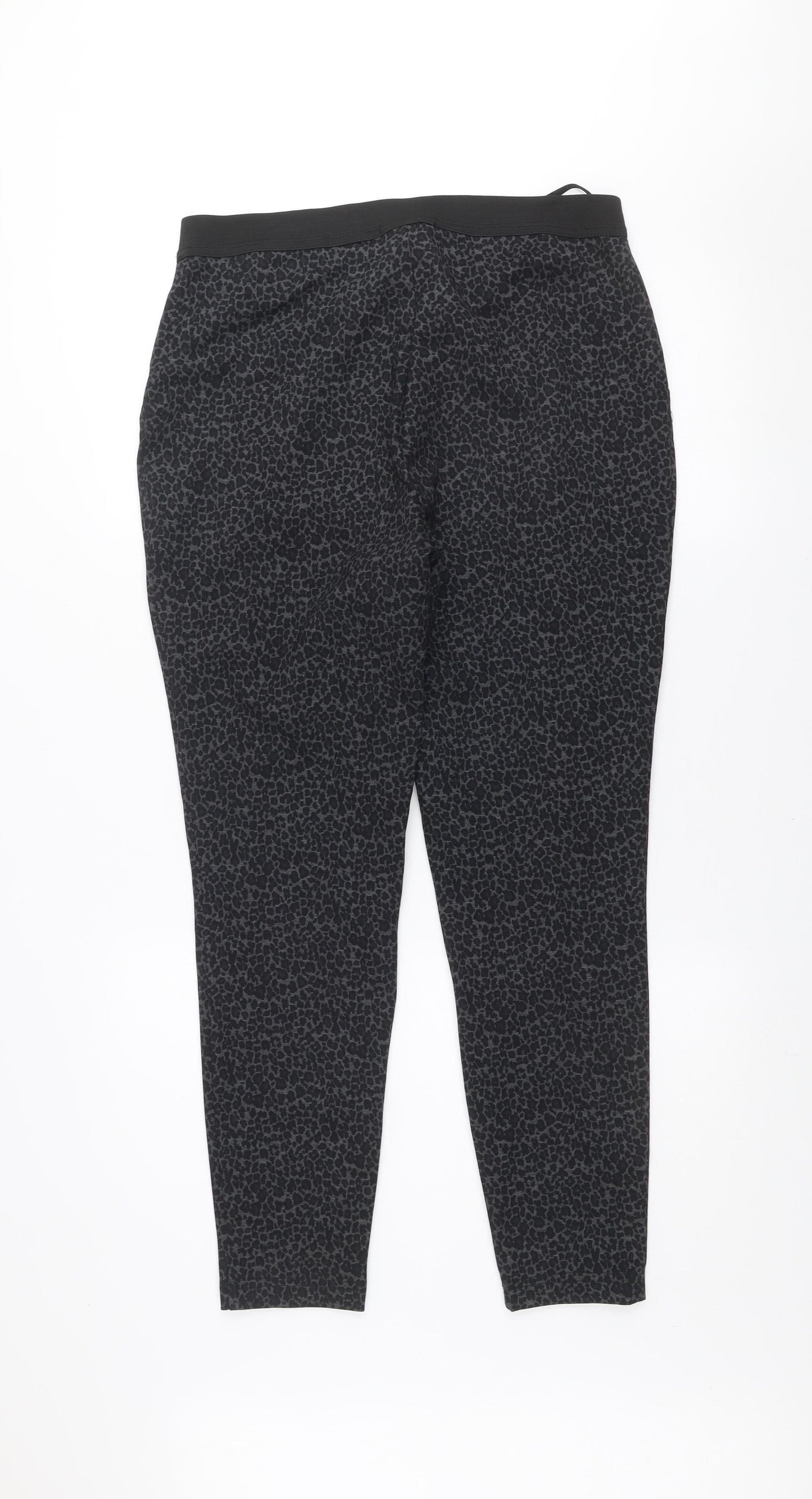 Dunnes Women's Black Animal Print Stretch Leggings Size M