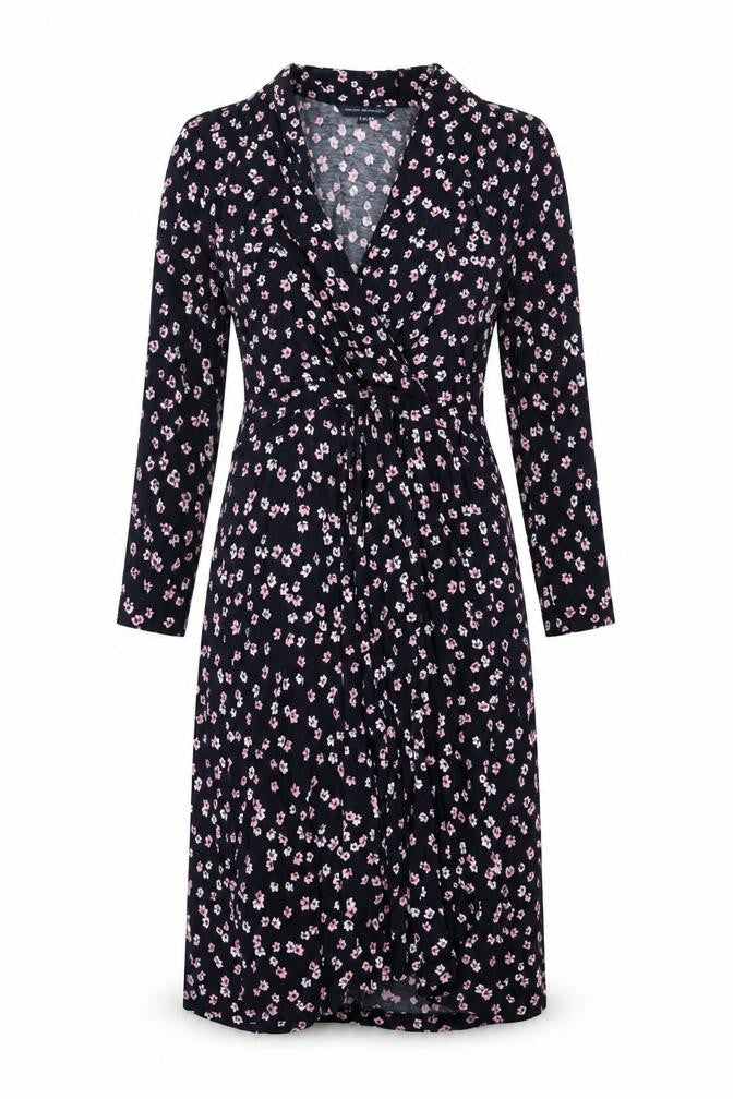French Connection Women’s Blue Floral Wrap Dress Size 12 Viscose