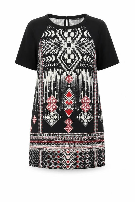 Star by Julien Macdonald Women's Black Geometric Shift Dress Size 10