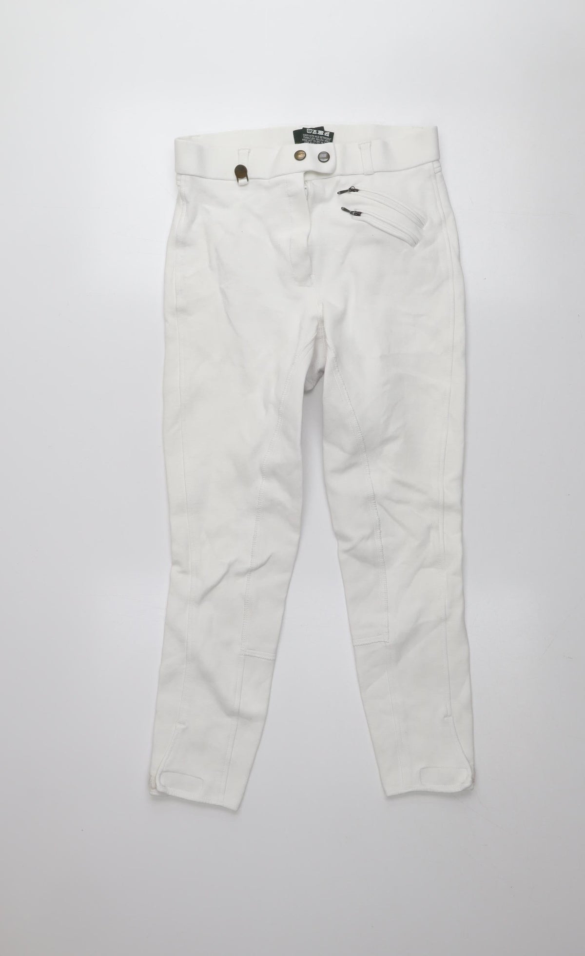 Tally Ho Women's White Cotton Stretch Jodhpurs Trousers 28in