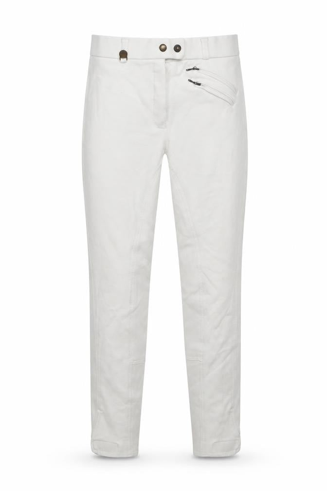 Tally Ho Women's White Cotton Stretch Jodhpurs Trousers 28in