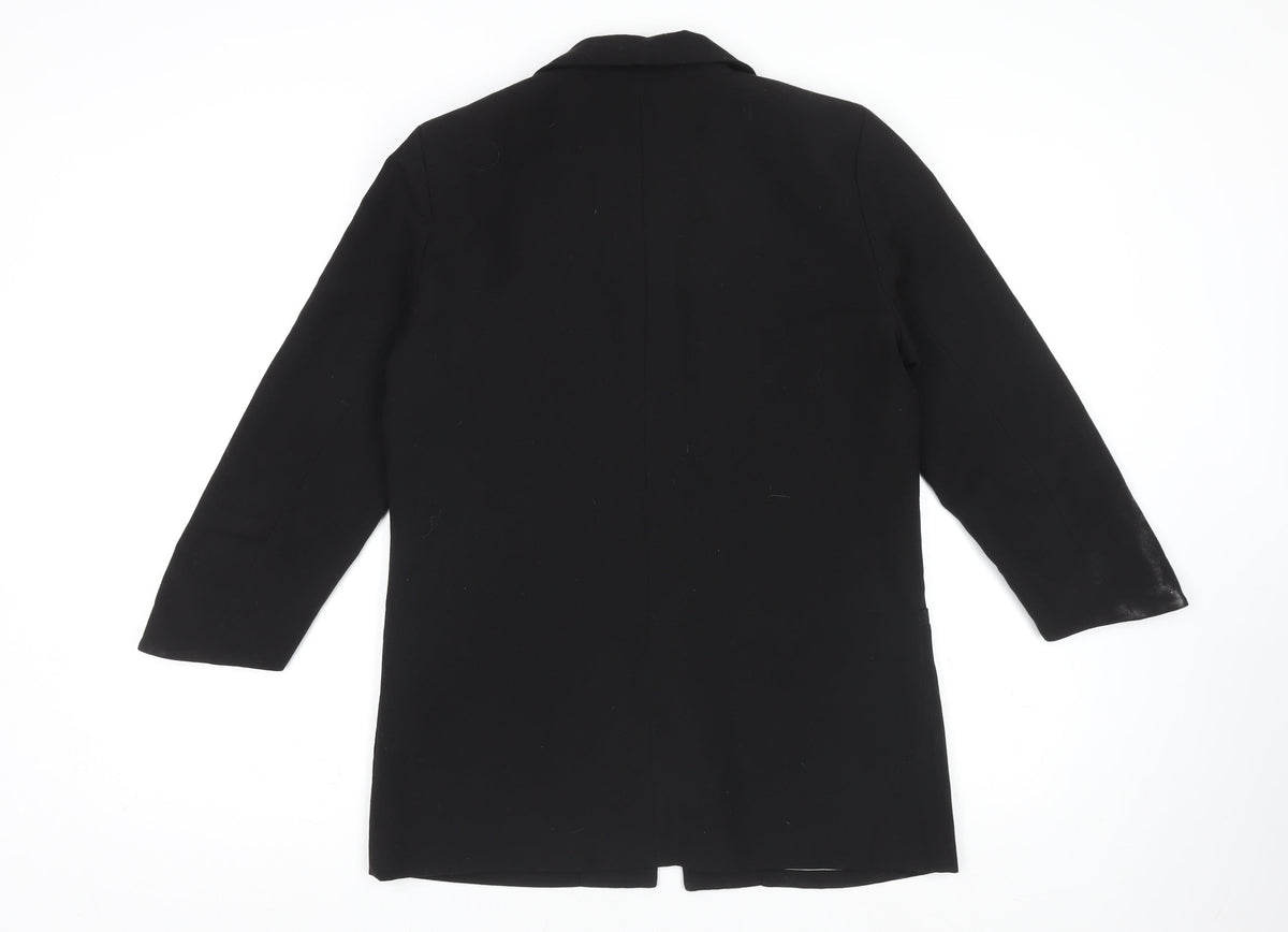 Vila Women Black M Longline Blazer Single-Breasted Jacket