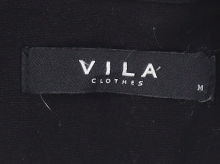 Vila Women Black M Longline Blazer Single-Breasted Jacket