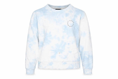 Diesel Women Blue Tie Dye Pullover Sweatshirt Medium Cotton Blend