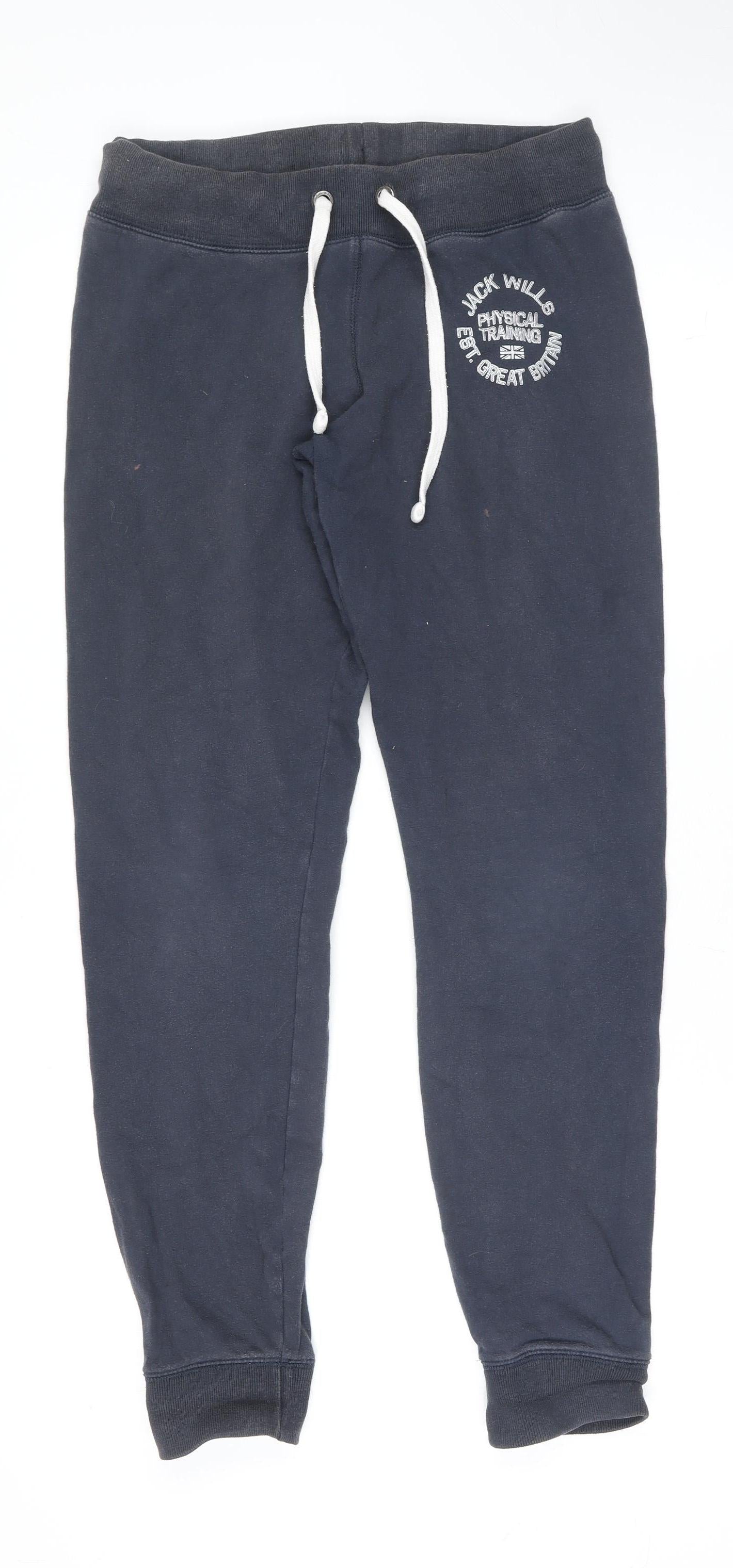 Jack Wills Boys Blue Skinny Fit Jogger Trousers Size 12 Years