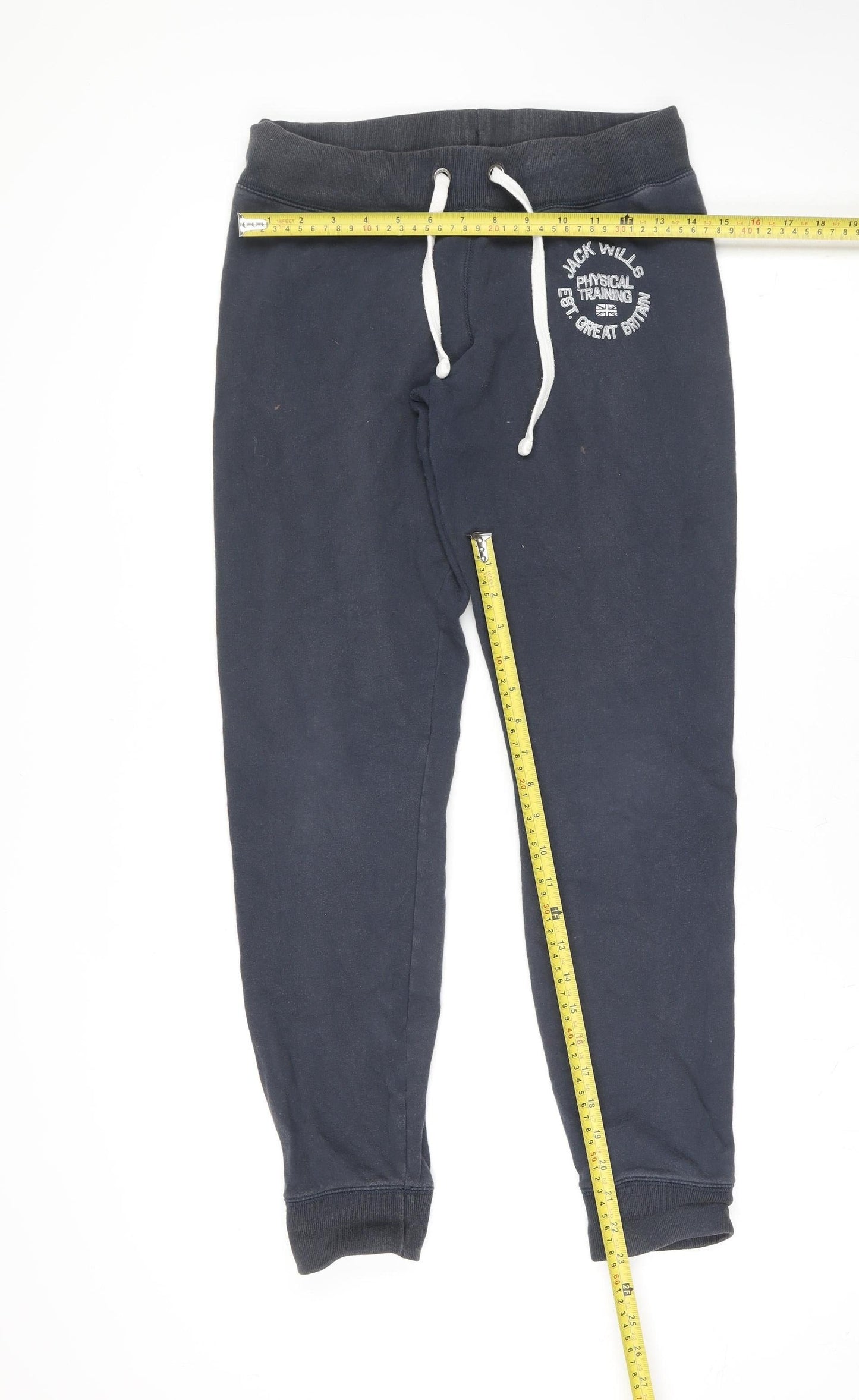 Jack Wills Boys Blue Skinny Fit Jogger Trousers Size 12 Years