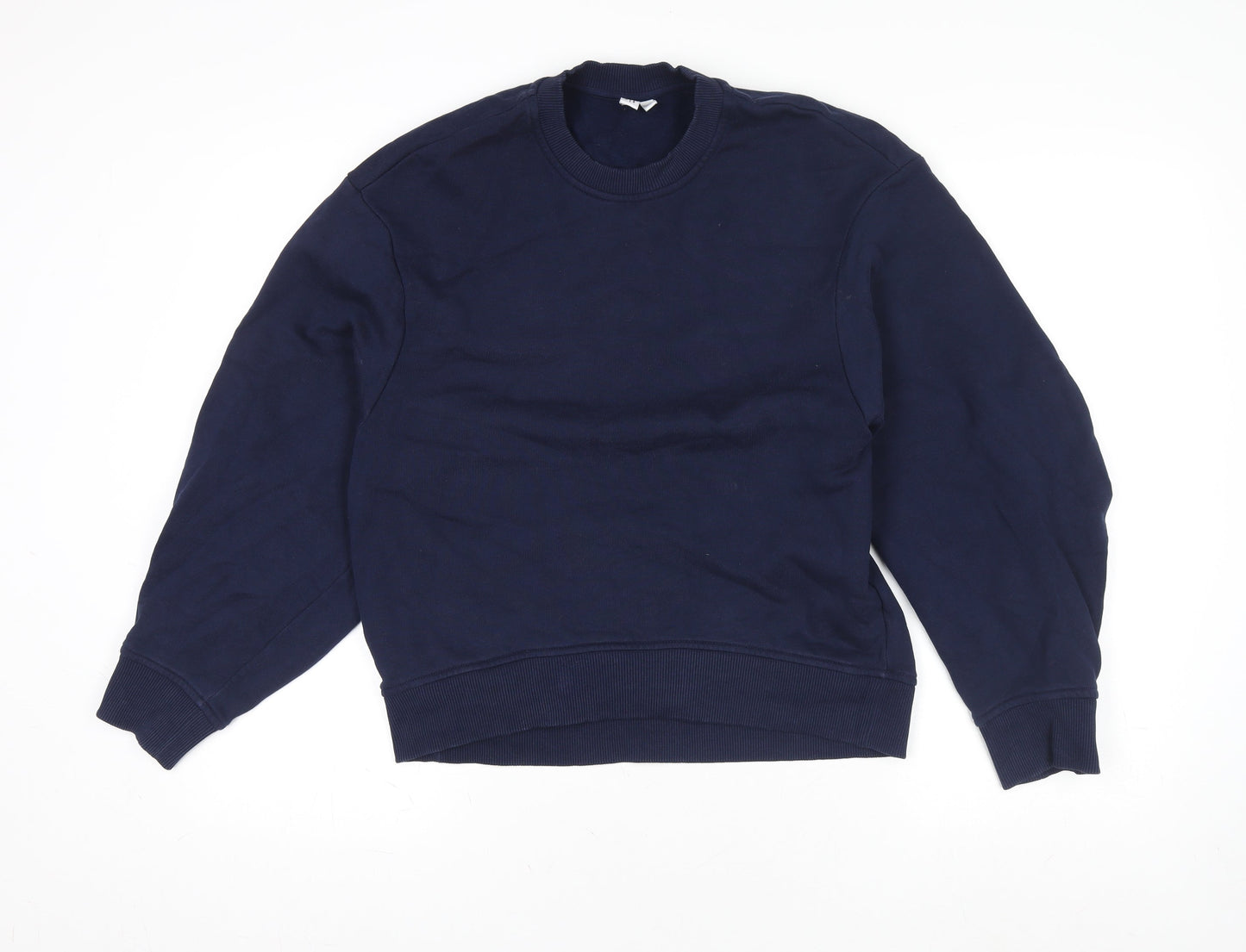 & Other Stories Women Navy Blue XS Crew Neck Pullover Sweatshirt