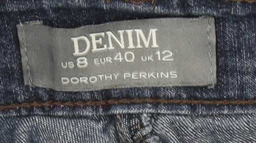 Dorothy Perkins Womens Blue Denim Straight Jeans Size 12