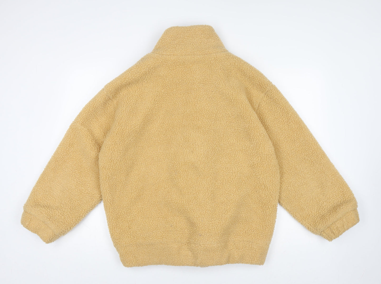 Zaful Womens Beige Full Zip Fleece Sweatshirt UK 8 S Cozy Warm Jacket