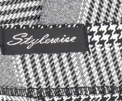Stylewise Womens Grey Check Trousers Size 12 Workwear