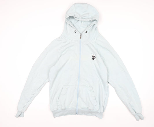 Karl Lagerfeld Women’s Blue Cotton Hooded Full Zip Track Jacket 2XL