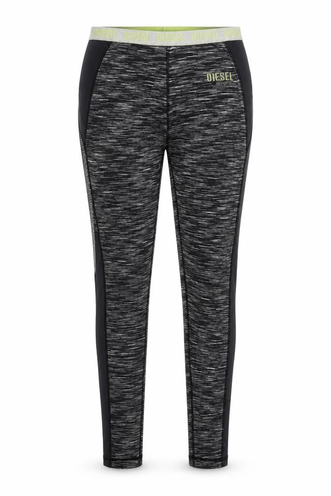 Diesel Women's Black Activewear Leggings Size S Slim Fit Polyester