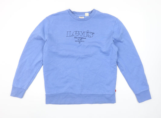 Levi's Men's Blue Crew Neck Pullover Sweatshirt Size S