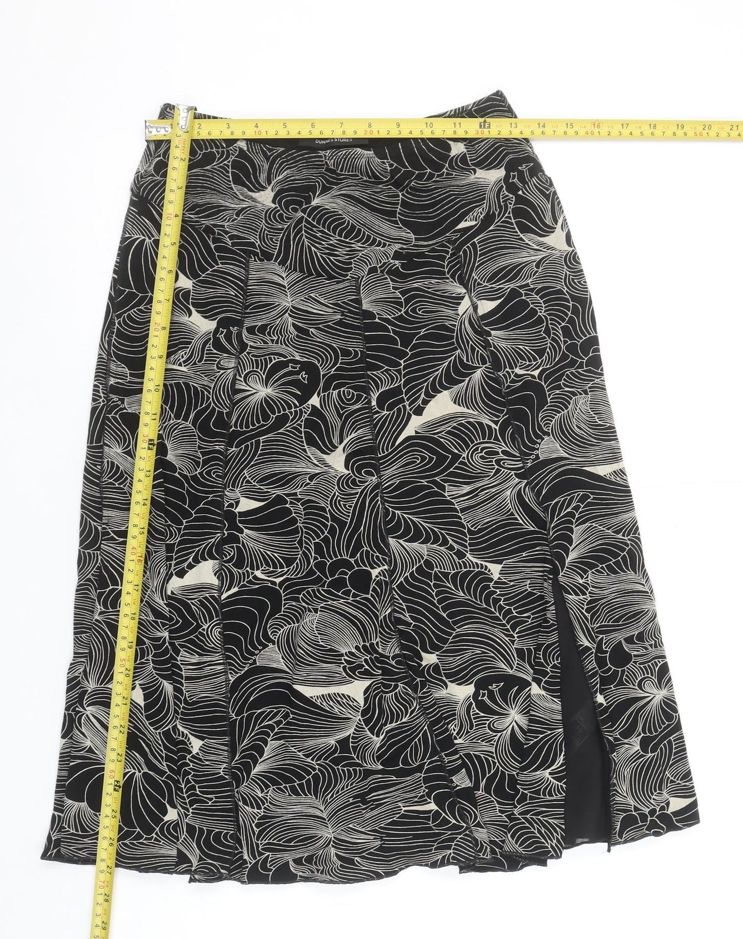 St. Bernard for Dunnes Stores Women's Black Floral A-Line Midi Skirt Size 10
