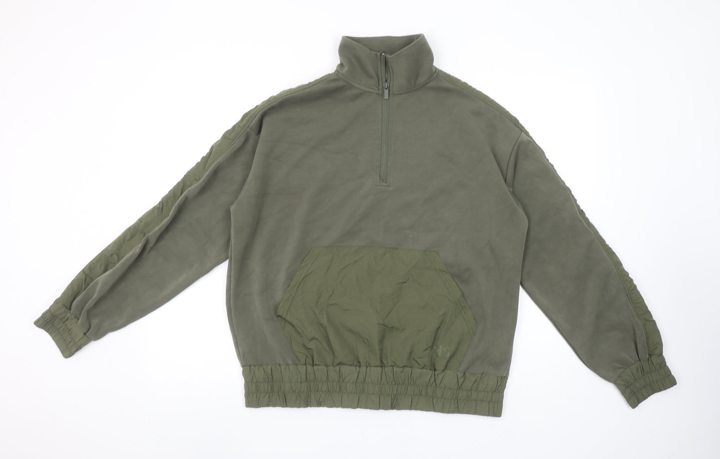 Helen Steele x Dunnes Stores Womens Khaki 1/4 Zip Pullover Sweatshirt M