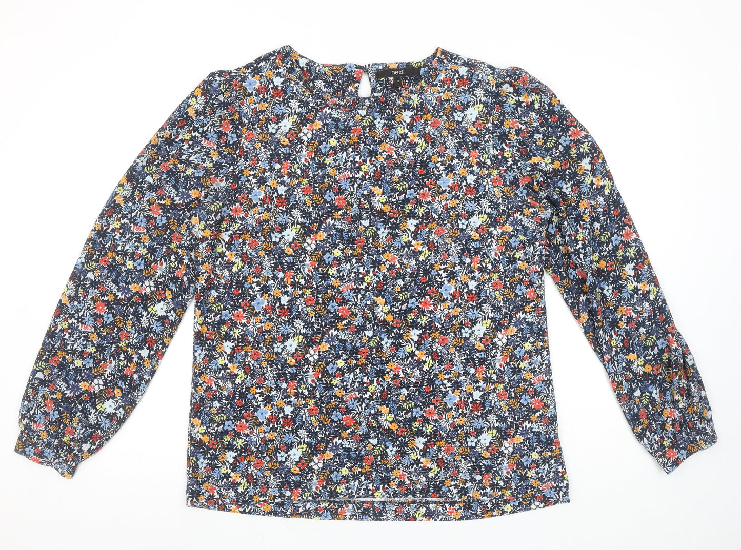 Next Women's Multicoloured Floral Long Sleeve Tunic Blouse Size 12