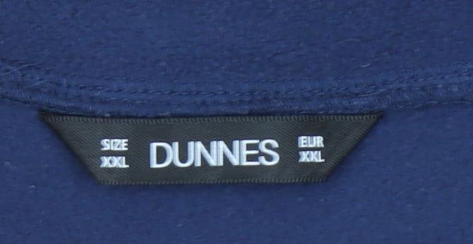Dunnes Stores Mens Blue Fleece Full Zip Jacket 2XL Regular Fit