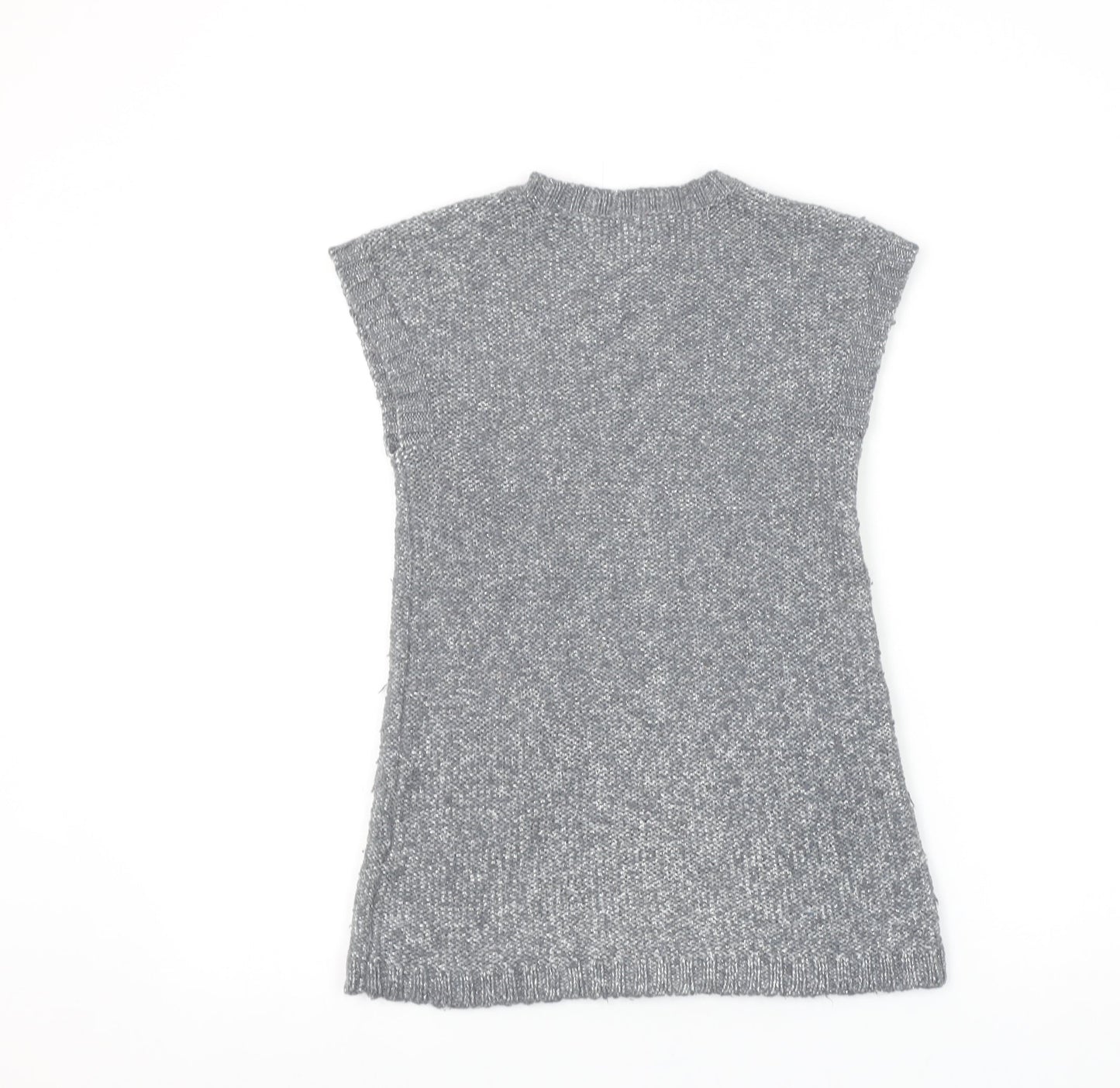 Chloé Women's Grey Knit Sleeveless Tunic Jumper Size 6